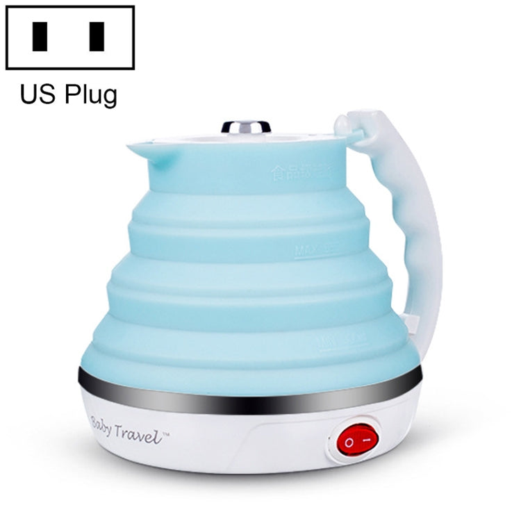 Portable Folding Silicone Intelligent Constant Temperature Travel Camping Electric Kettle, Power cord specification:US Plug(Blue) by Baby Travel