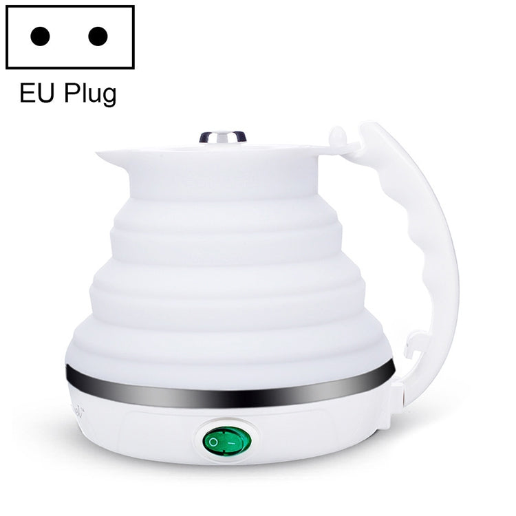 Portable Folding Silicone Intelligent Constant Temperature Travel Camping Electric Kettle, Power cord specification:EU Plug(White) by Baby Travel