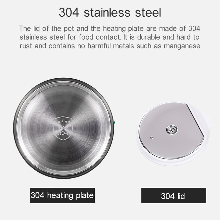 Portable Folding Silicone Intelligent Constant Temperature Travel Camping Electric Kettle, Power cord specification:EU Plug(White) by Baby Travel