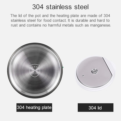 Portable Folding Silicone Intelligent Constant Temperature Travel Camping Electric Kettle, Power cord specification:EU Plug(White) by Baby Travel