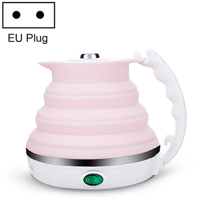 Portable Folding Silicone Intelligent Constant Temperature Travel Camping Electric Kettle, Power cord specification:EU Plug(Pink) by Baby Travel