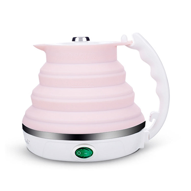 Portable Folding Silicone Intelligent Constant Temperature Travel Camping Electric Kettle, Power cord specification:EU Plug(Pink) by Baby Travel