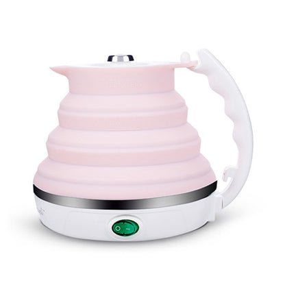 Portable Folding Silicone Intelligent Constant Temperature Travel Camping Electric Kettle, Power cord specification:EU Plug(Pink) by Baby Travel