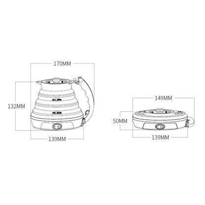 Portable Folding Silicone Intelligent Constant Temperature Travel Camping Electric Kettle, Power cord specification:EU Plug(Pink) by Baby Travel