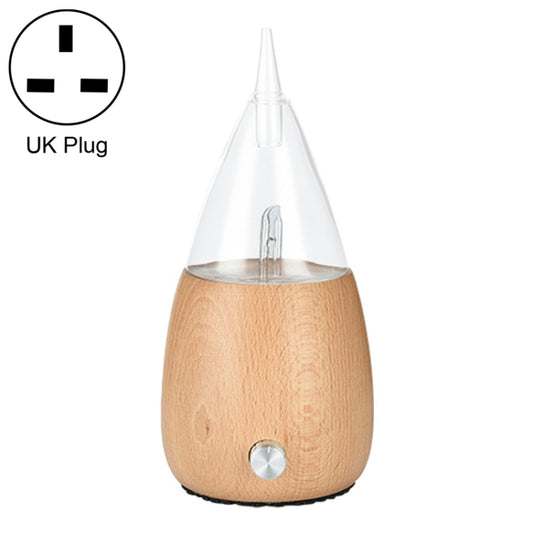 Waterless Diffuser Essential Oil Spray Wood Glass Aromatherapy Air Humidifier, Plug Type:UK Plug(Light Wood Grain) by bashfashion