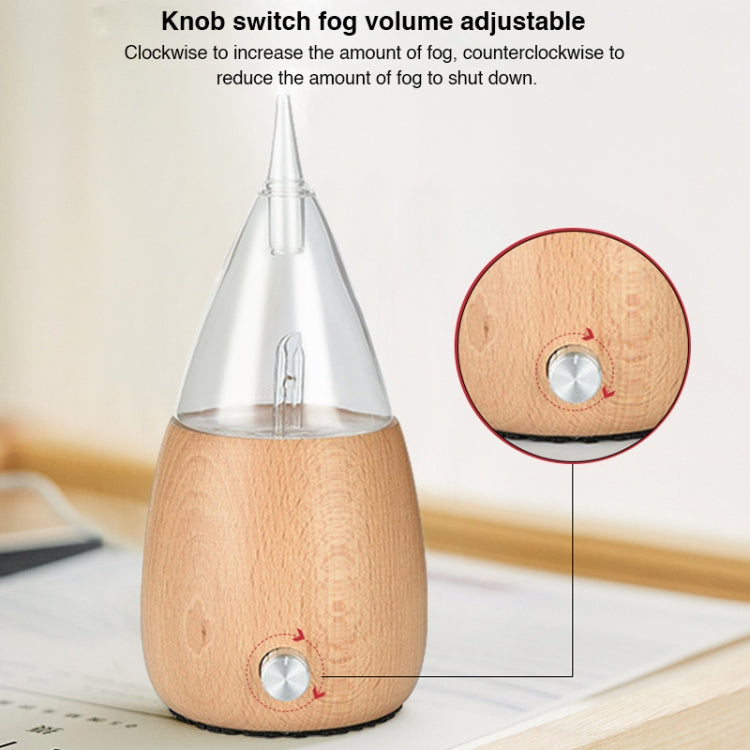 Waterless Diffuser Essential Oil Spray Wood Glass Aromatherapy Air Humidifier, Plug Type:UK Plug(Light Wood Grain) by bashfashion