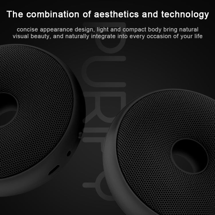 Portable Donut Electric Air Purifier Home Car Anion Ozone Deodorizer(Black) by carzor