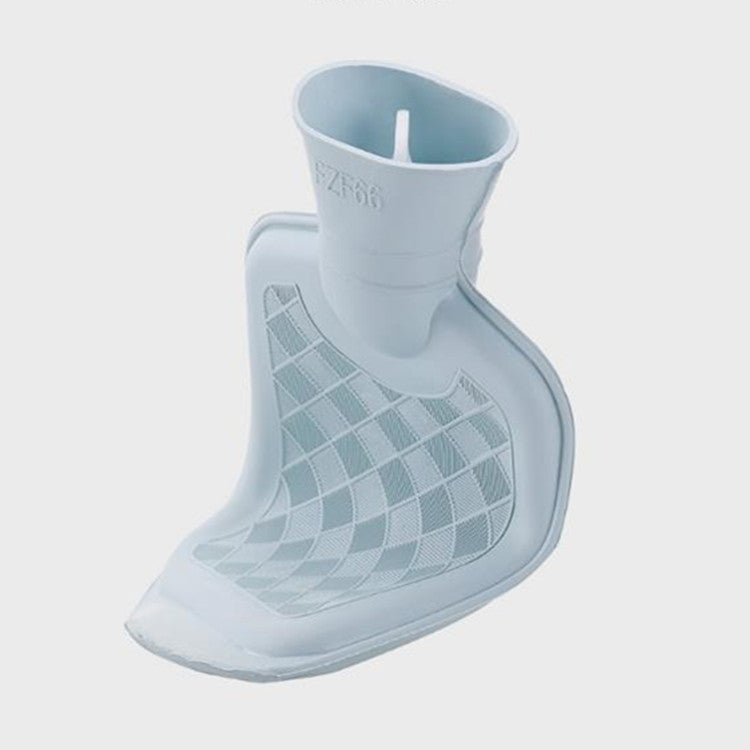 Cartoon Flowers Plush Hot Water Bottle Bag Injection Water Hand Warmer(Blue) by bashfashion