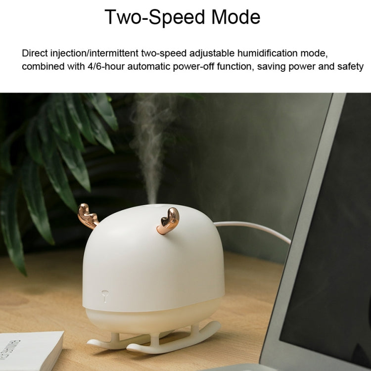 SOTHING DSHJ-H-009 260ML Deer Air Humidifier USB Home Atmosphere Night Light Air Purifier(White) by bashfashion