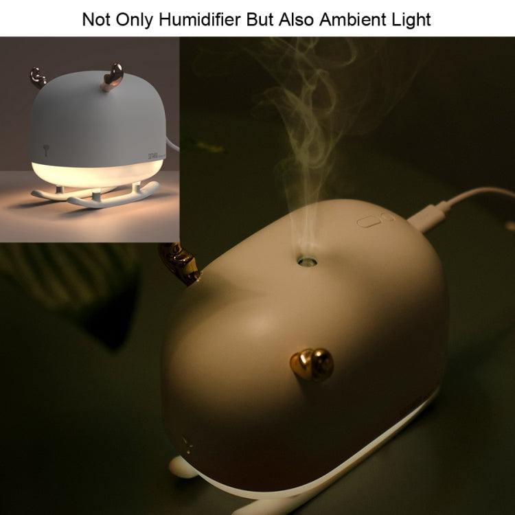 SOTHING DSHJ-H-009 260ML Deer Air Humidifier USB Home Atmosphere Night Light Air Purifier(White) by bashfashion