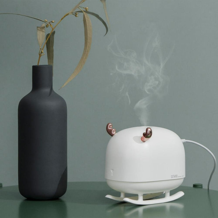 SOTHING DSHJ-H-009 260ML Deer Air Humidifier USB Home Atmosphere Night Light Air Purifier(White) by bashfashion