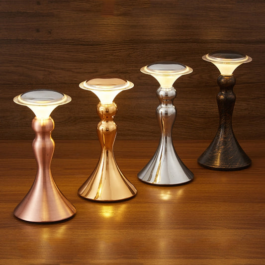 HT-TD2W1 LED Charging Restaurant Bar Decoration Table Lamp, Plug Type:US Plug(Charging Type Silver) by bashfashion