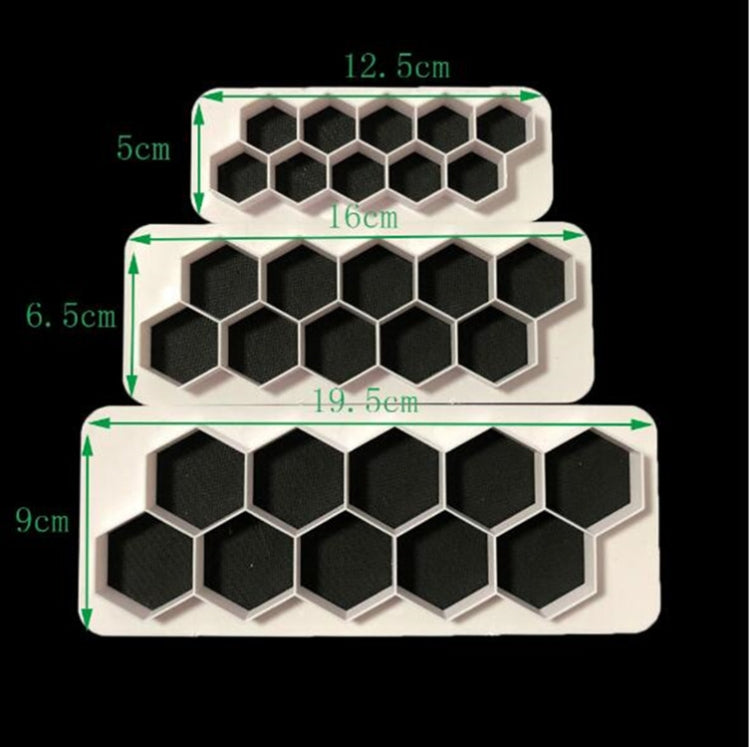 2 PCS Chocolate Cake Geometric Puzzle Embossed Strip Foundation Shape Graphic Biscuit Mold Stamping Tool(Hexagon) by bashfashion