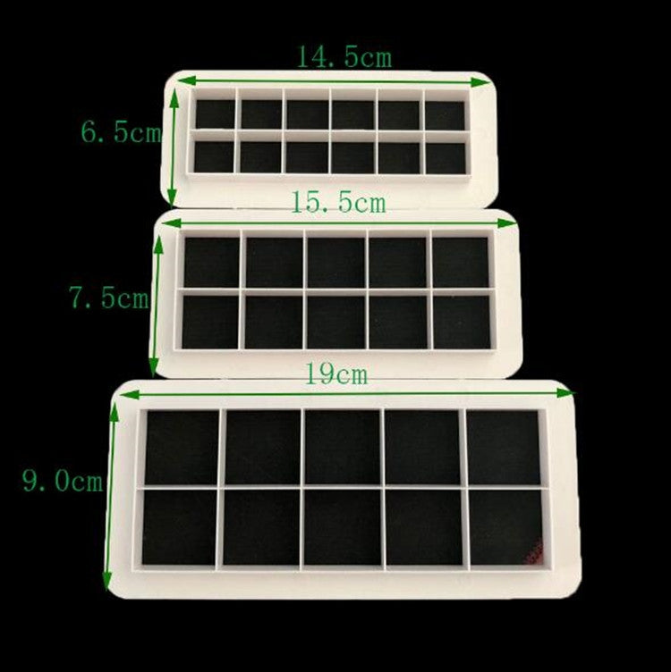 2 PCS Chocolate Cake Geometric Puzzle Embossed Strip Foundation Shape Graphic Biscuit Mold Stamping Tool( Square) by bashfashion