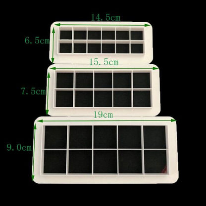 2 PCS Chocolate Cake Geometric Puzzle Embossed Strip Foundation Shape Graphic Biscuit Mold Stamping Tool( Square) by bashfashion