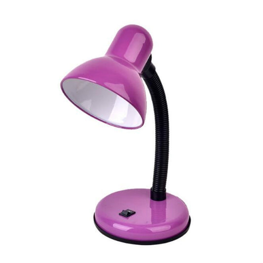 Vintage Iron LED Desk Lamp Push Button Switch Eye Protection Reading Led Light Table Lamps(Purple) by bashfashion