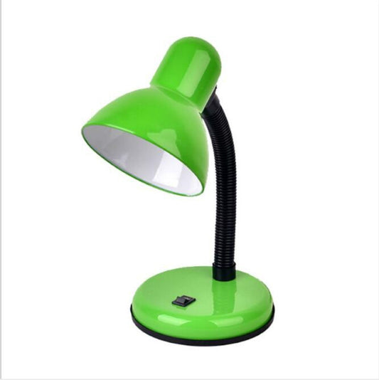 Vintage Iron LED Desk Lamp Push Button Switch Eye Protection Reading Led Light Table Lamps(Green) by bashfashion