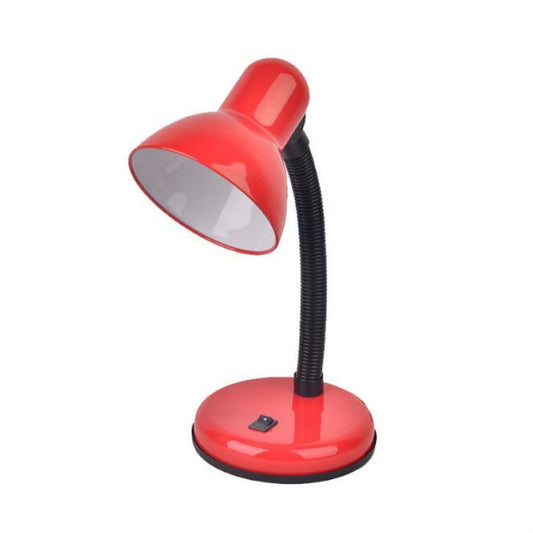Vintage Iron LED Desk Lamp Push Button Switch Eye Protection Reading Led Light Table Lamps(Red) by bashfashion