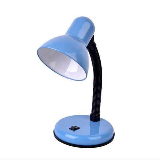 Vintage Iron LED Desk Lamp Push Button Switch Eye Protection Reading Led Light Table Lamps(Blue) by bashfashion