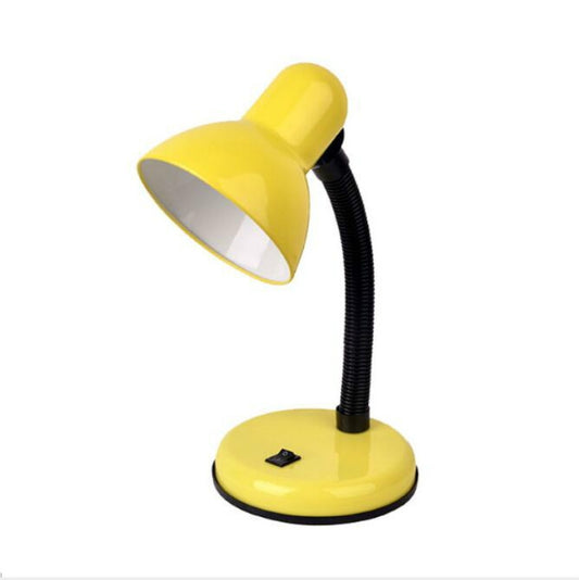 Vintage Iron LED Desk Lamp Push Button Switch Eye Protection Reading Led Light Table Lamps(Yellow) by bashfashion
