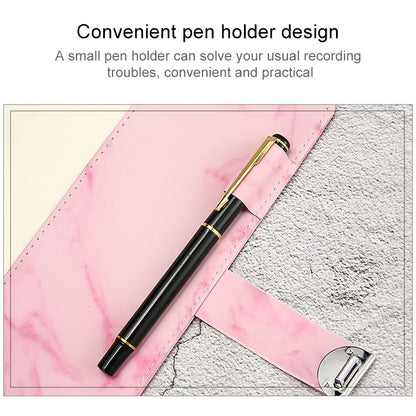 A5 Marble Texture Retro Password Lock Notebook Multifunctional Student Handbook Notepad(Blue) by bashfashion