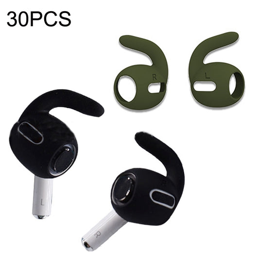 30PCS Ultra-thin Earphone Ear Caps For Apple Airpods Pro(Army Green) by bashfashion
