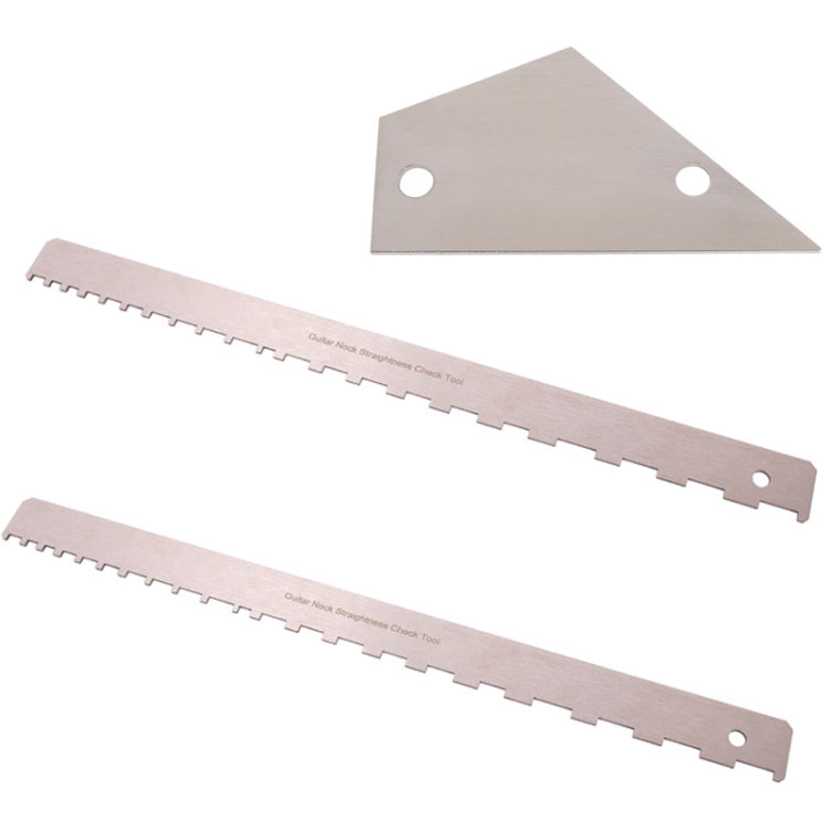 GNR2 Stainless Steel Measurement Bass Guitar Neck Ruler, Style:Single Teeth by bashfashion