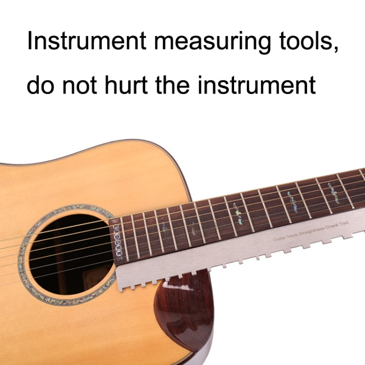 GNR2 Stainless Steel Measurement Bass Guitar Neck Ruler, Style:Single Teeth by bashfashion