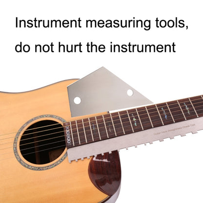 GNR2 Stainless Steel Measurement Bass Guitar Neck Ruler, Style:Single Teeth by bashfashion