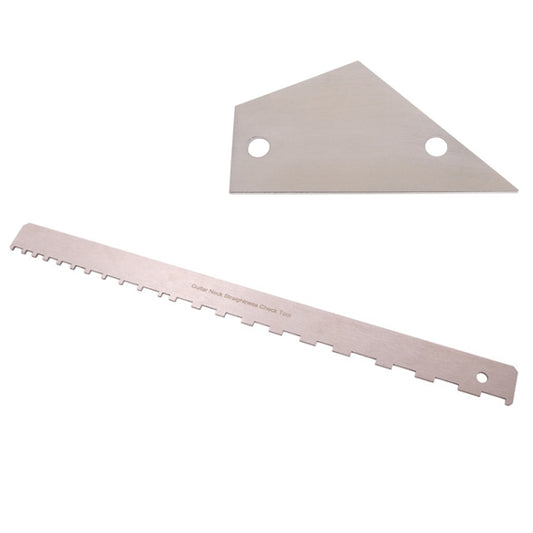 GNR2 Stainless Steel Measurement Bass Guitar Neck Ruler, Style:Single Teeth + Leveling Ruler by bashfashion