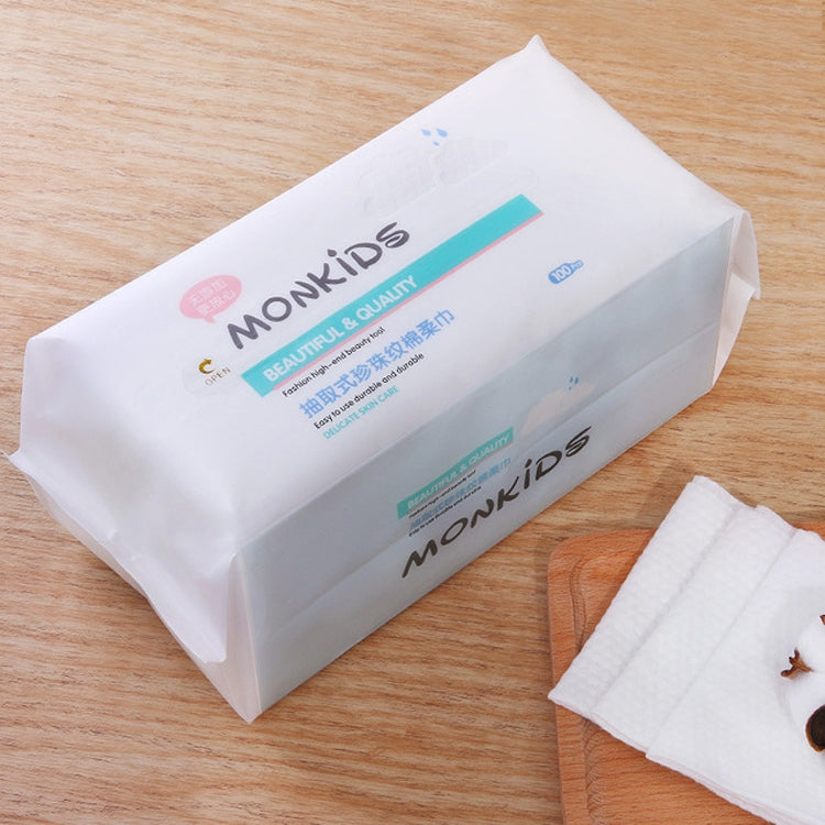 MONKIDS KS037 Disposable Face Towel Pure Cotton Thickening Pearl Cleansing Towel, Style:100 SheetS Pearls Texture by bashfashion