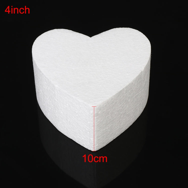 4 PCS Heart-shaped Prosthesis Foam Baking Fondant Cake Silk Flower Practice Mold, Height:10cm, Size:4 Inches by bashfashion