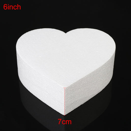 4 PCS Heart-shaped Prosthesis Foam Baking Fondant Cake Silk Flower Practice Mold, Height:7cm, Size:6 Inches by bashfashion