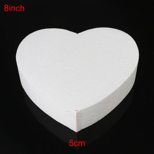 4 PCS Heart-shaped Prosthesis Foam Baking Fondant Cake Silk Flower Practice Mold, Height:5cm, Size:8 Inches by bashfashion