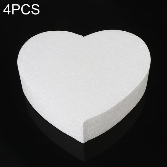 4 PCS Heart-shaped Prosthesis Foam Baking Fondant Cake Silk Flower Practice Mold, Height:7cm, Size:8 Inches by bashfashion