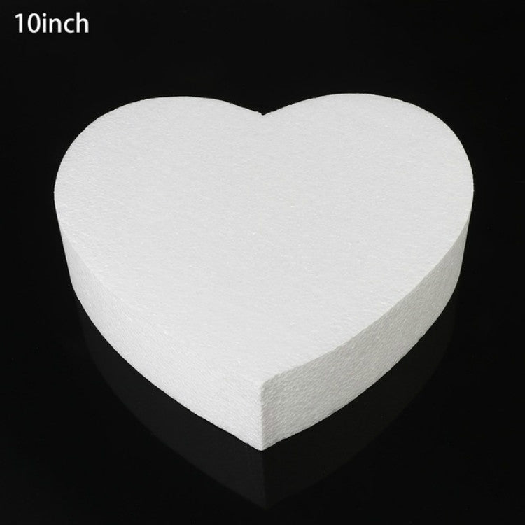 4 PCS Heart-shaped Prosthesis Foam Baking Fondant Cake Silk Flower Practice Mold, Height:5cm, Size:10 Inches by bashfashion