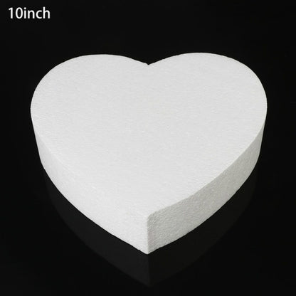 4 PCS Heart-shaped Prosthesis Foam Baking Fondant Cake Silk Flower Practice Mold, Height:5cm, Size:10 Inches by bashfashion