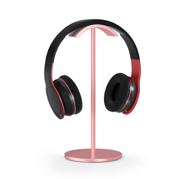 Aluminum Alloy Headset Bracket Weaving Headset Metal Display Stand(Rose Gold) by bashfashion