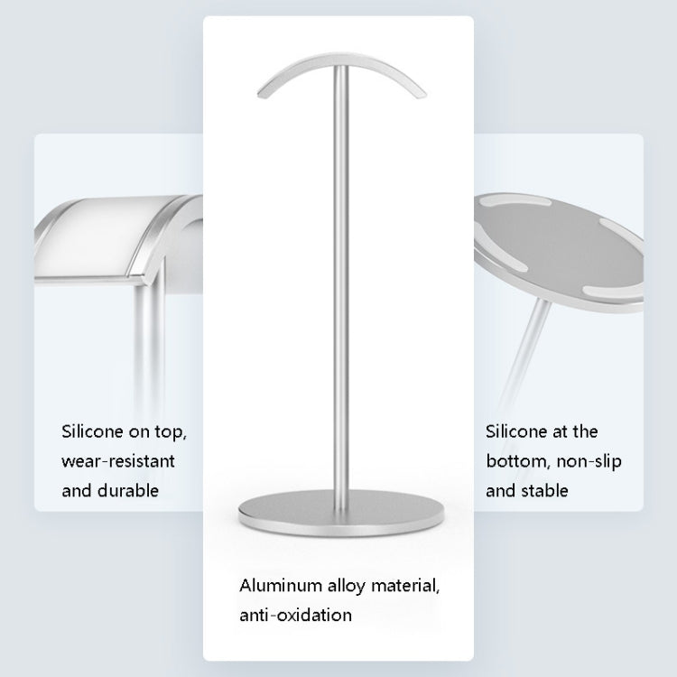 Aluminum Alloy Headset Bracket Weaving Headset Metal Display Stand(Black) by bashfashion