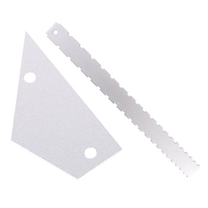 GNR1 Aluminium Measurement Bass Guitar Neck Ruler, Colour:Silver + Leveling Ruler by bashfashion