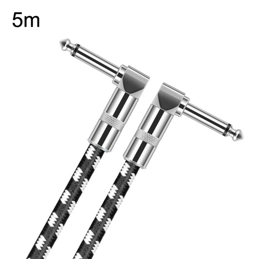 5m 2 Elbow Head 6.35mm Guitar Cable Oxygen-Free Copper Core TS Large Two-core Cable by bashfashion