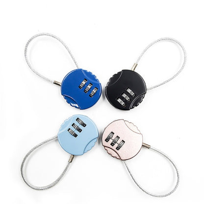 Steel Rope Spherical Combination Lock Gym Luggage Bicycle Round Padlock(Silver) by bashfashion