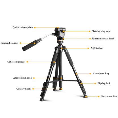 QingZhuangShiDai Q111S Aluminum Alloy Mobile Phone Camera Photography Tripod(Black) by QingZhuangShiDai