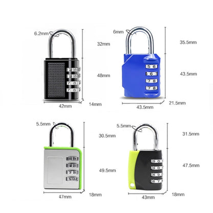 Four Digits Combination Lock Lluggage Gym Anti-theft Padlock, Style:8024 by bashfashion