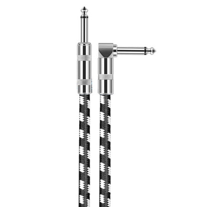 10m 1 Straight Head +1 Elbow Head 6.35mm Guitar Cable Oxygen-Free Copper Core TS Large Two-core Cable by bashfashion