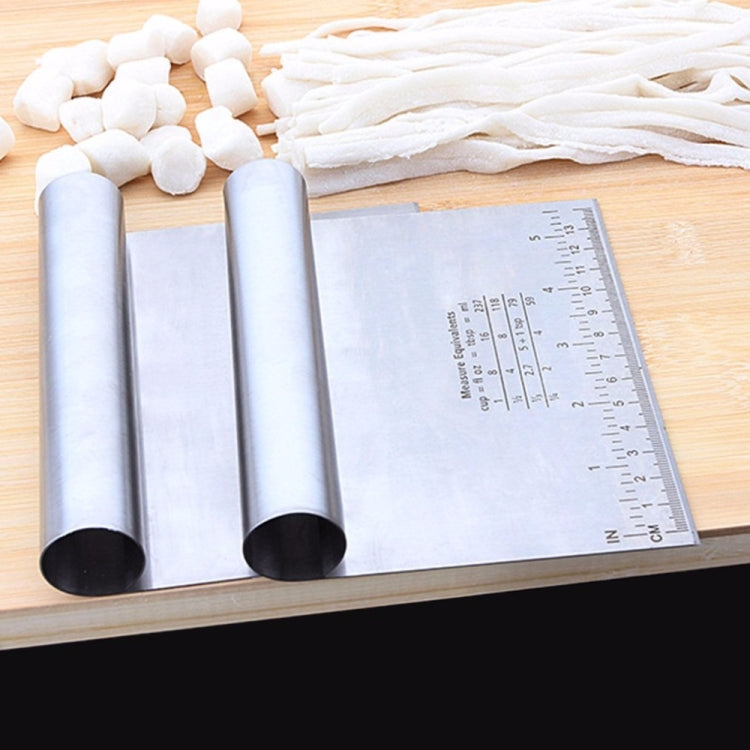 Home Durable Stainless Steel with Scale Section Noodle Cutter Baking Tools by bashfashion
