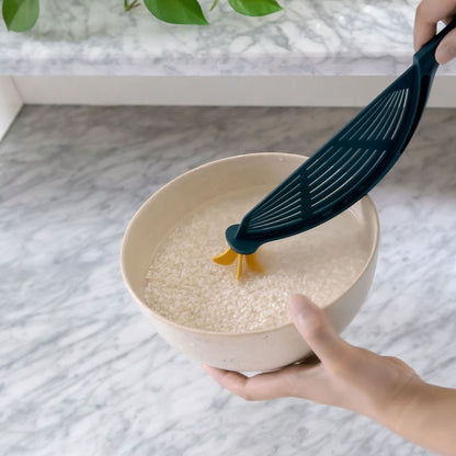 TM20007 Kitchen Rice Sieve Stir And Wash Rice Spoon(White) by bashfashion