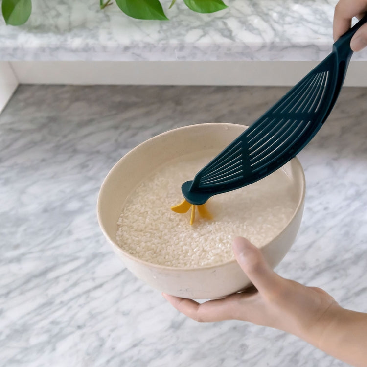 TM20007 Kitchen Rice Sieve Stir And Wash Rice Spoon(Dark Blue) by bashfashion