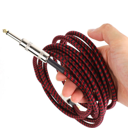 Guitar Connection Wire Folk Bass Performance Noise Reduction Elbow Audio Guitar Wire, Size:10m(Red Black) by bashfashion