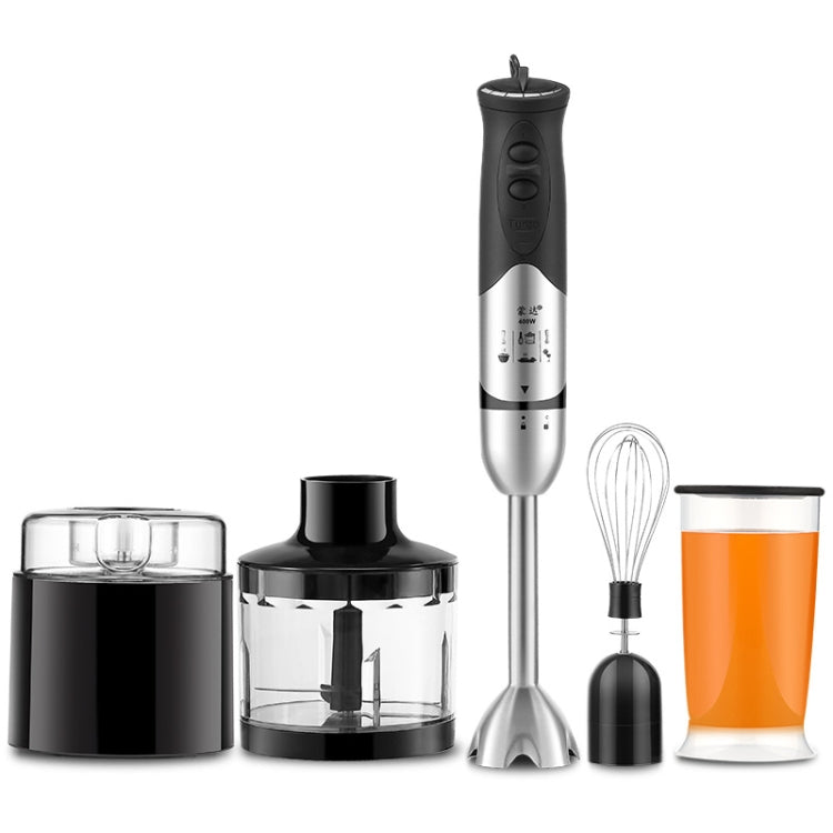 Multifunctional Food Processor Handheld Blender Detachable Magic Stick 5-speed Variable Speed Stainless Steel Cooking Stick, CN Plug(Black) by bashfashion